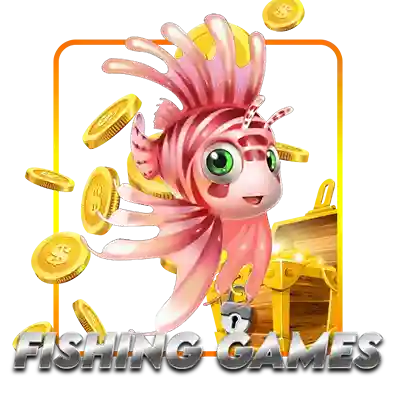 ESCALA fishing games screen featuring underwater shooting gameplay with rewards, coins, and arcade casino mechanics